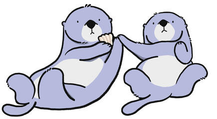 Couple Otter