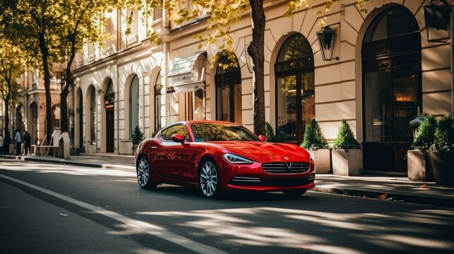 Red car, street photography