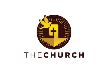 Trendy and Professional letter Q church sign Christian and peaceful vector logo