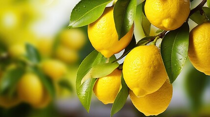 lemons in orchad garden