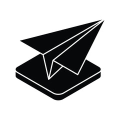 Send icon, vector stock illustration.