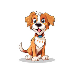 Cute dog cartoon style.
