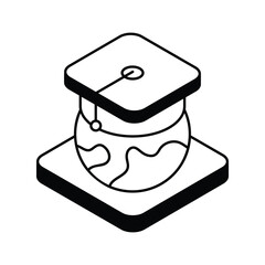 Distance Learning icon, vector stock illustration.