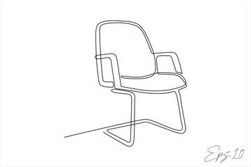 continuous line chairs white background