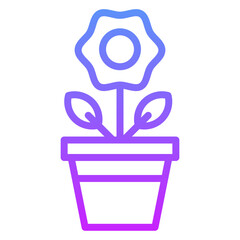 Large Flower Pot Icon