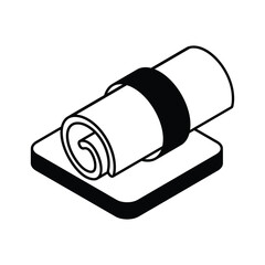 Certificate icon, vector stock illustration.