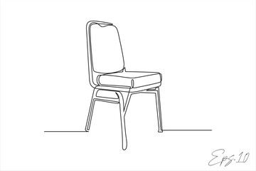 continuous line chairs white background