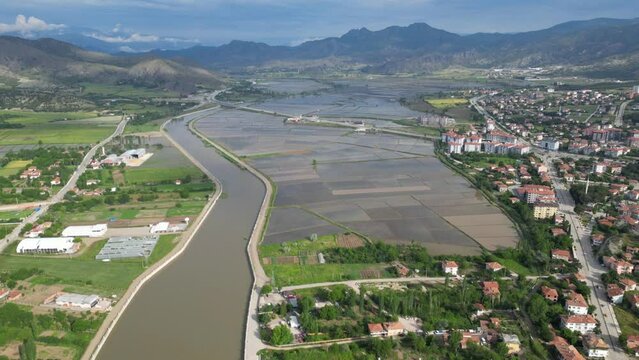 Osmancık district of &Ccedil;orum, one of the important paddy production centers of Turkey.