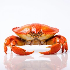 Crab isolated on white background. Generative AI