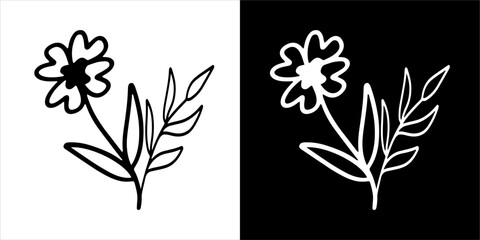 Illustration vector graphics of flower icon