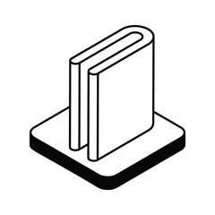 Book icon, vector stock illustration.