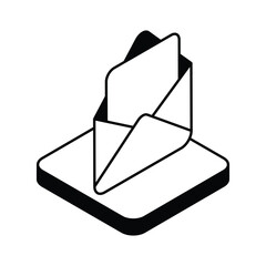 Mail icon, vector stock illustration.