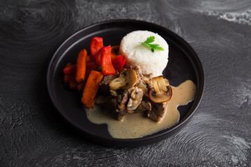 Lomo strogonoff beef stroganov  meat rusia russian food comfort food simple dish