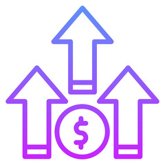 Fototapeta premium Price Increase Icon