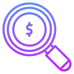 Loupe Money Icon