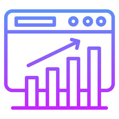 Website Bar Graph Icon