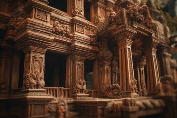 Fototapeta premium Ancient architecture city. Generate Ai