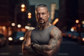 Muscular man. Generate Ai