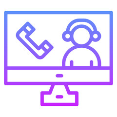 Online Call Center Icon