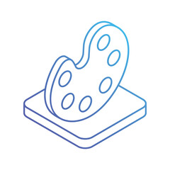 Art icon, vector stock illustration.