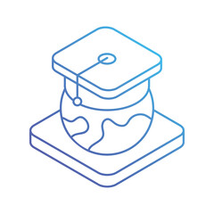 Distance Learning icon, vector stock illustration.