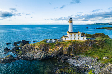 Fototapeta na wymiar Turnberry Lighthouse, Turnberry Point Lighthouse, Trump Turnberry Golf Resort, South Ayrshire Coast, Scotland, UK