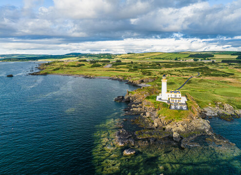 Turnberry Lighthouse, Turnberry Point Lighthouse, Trump Turnberry Golf Resort, South Ayrshire Coast, Scotland, UK