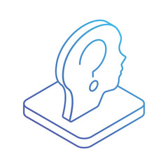 Question icon, vector stock illustration.