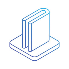 Book icon, vector stock illustration.