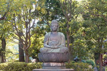 Amitabha Statue at Sensoji temple. largest and oldest temple in Asakusa,Tokyo, Japan