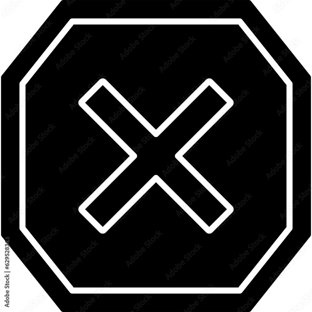 Sticker Cross Icon