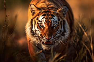 Fototapeta na wymiar Tiger, Wildlife Photography, Generative AI