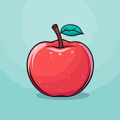 Apple. Apple hand-drawn comic illustration. Vector doodle style cartoon illustration.