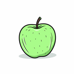 Apple. Apple hand-drawn comic illustration. Vector doodle style cartoon illustration.