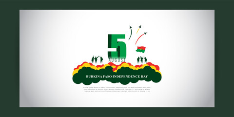 Vector illustration of Burkina Faso Independence Day social media story feed template