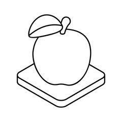 Apple icon, vector stock illustration.