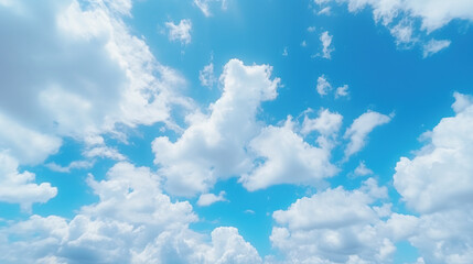 Obraz na płótnie Canvas Clear blue sky and white clouds