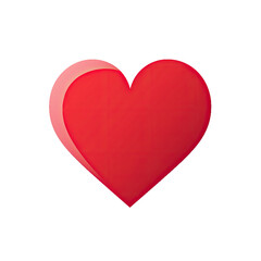 Affectionate Heart Icon isolated on transparent background. Generative AI.
