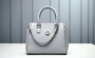 Beautiful trendy smooth youth women handbag in grey colour