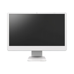 Computer Monitor with Blank Display isolated on transparent background. Generative AI.
