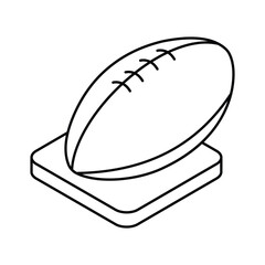 Rugby icon, vector stock illustration.