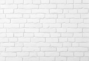 Fototapeta premium White brick wall background texture. AI generative