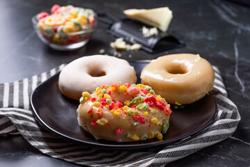 donuts with different flavors