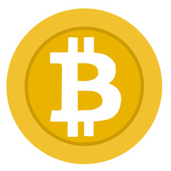 Bitcoin SV cryptocurrency isolated on transparent background