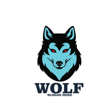 Design mascot logo icon character wolf