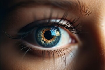 Close-up of a young woman's eye.