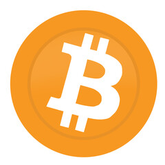 Bitcoin BEP2 cryptocurrency isolated on transparent background