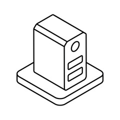 Cpu icon, vector stock illustration.