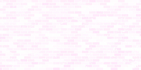Fototapeta premium Realistic Pink Vector brick wall pattern horizontal background. Flat wall texture. White textured brickwork for print, paper, design, decor, photo background, wallpaper.
