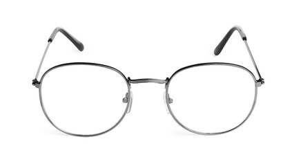 Stylish pair of glasses isolated on white
